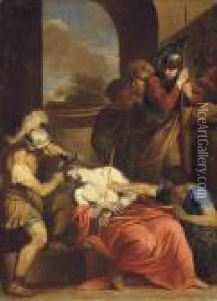 The Mocking Of Christ Oil Painting - Pier Francesco Mola