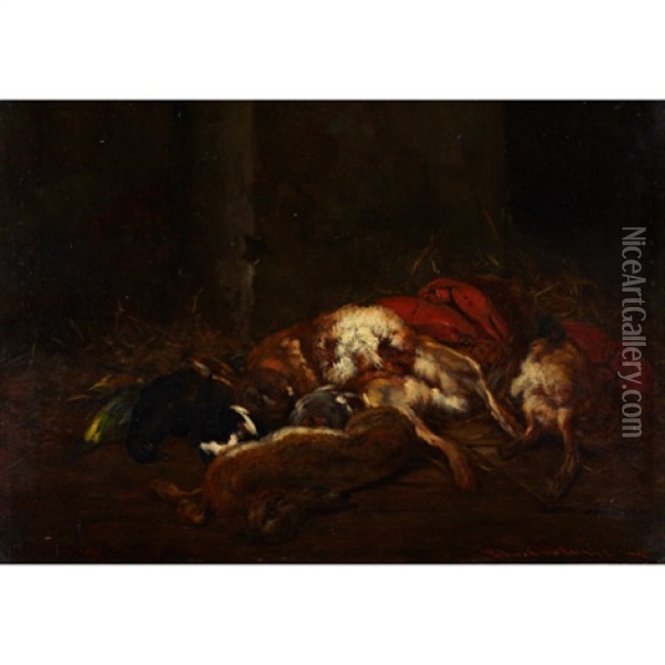 The Bounty Of The Day's Hunt Oil Painting - Philibert-Leon Couturier