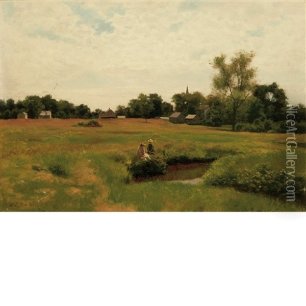 In The Meadows Oil Painting - William Crothers Fitler