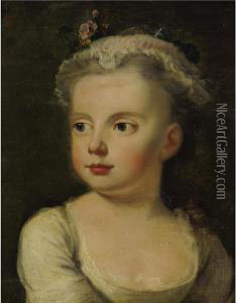 Portrait Of A Young Girl Oil Painting - Bartholomew Dandridge