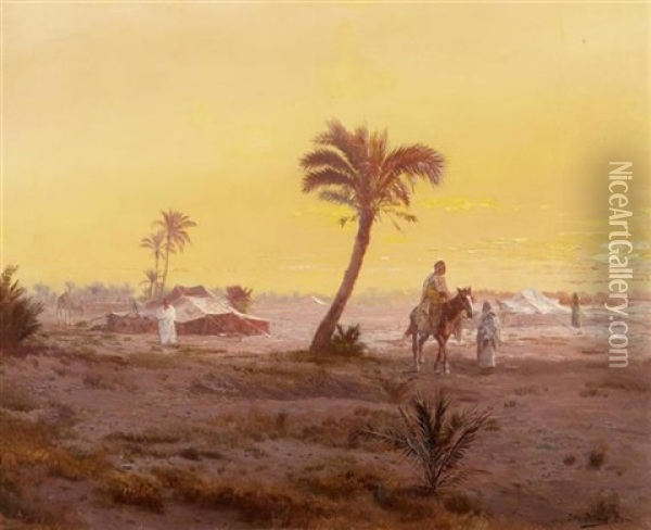 Wustenlandschaft Bei Cairo Oil Painting - Otto Pilny
