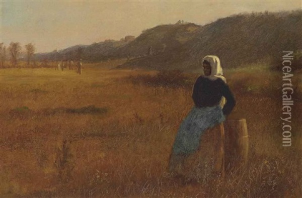 At The Closing Of The Day Oil Painting - Eastman Johnson