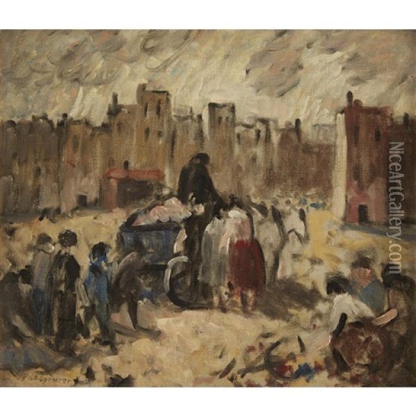 Collectors Oil Painting - Robert Spencer