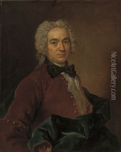Portrait Of A Gentleman Oil Painting - Charles Etienne Gueslain