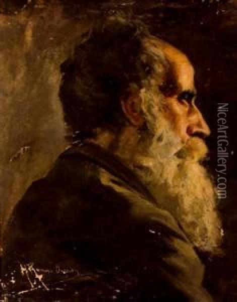 Retrato De Anciano Oil Painting - Romero Honorio Orozco