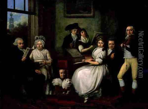 Family of Patriots in Amsterdam Oil Painting - Jan Kamphuijsen