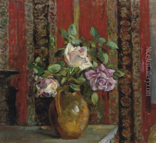 Roses Dans Un Pichet Oil Painting - Jean-Edouard Vuillard