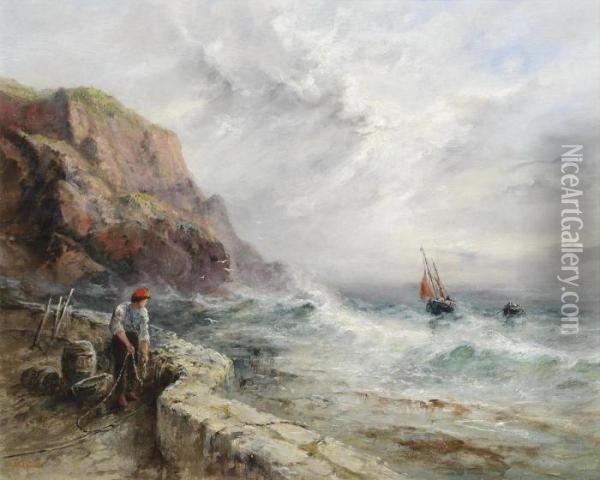Rocquaine Bay, Guernsey Oil Painting - S.L. Kilpack