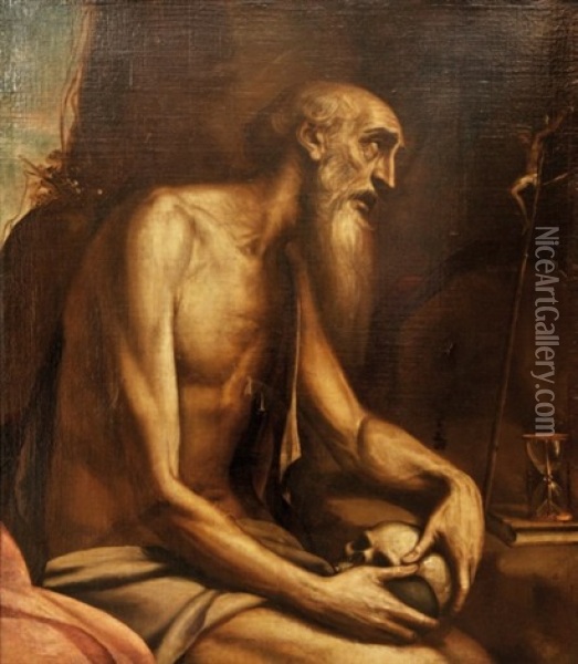 Saint Jerome Oil Painting - Luis Tristan De Escamilla