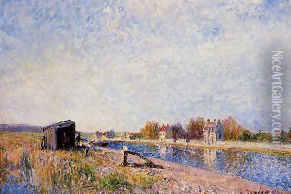 The Loing at Saint-Mammes, 1884 Oil Painting - Alfred Sisley