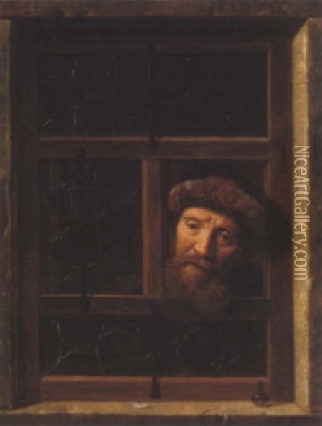 Der Mann Im Fenster Oil Painting - Samuel Van Hoogstraten