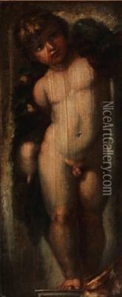 Standing Putto Oil Painting - Charles Bianchini