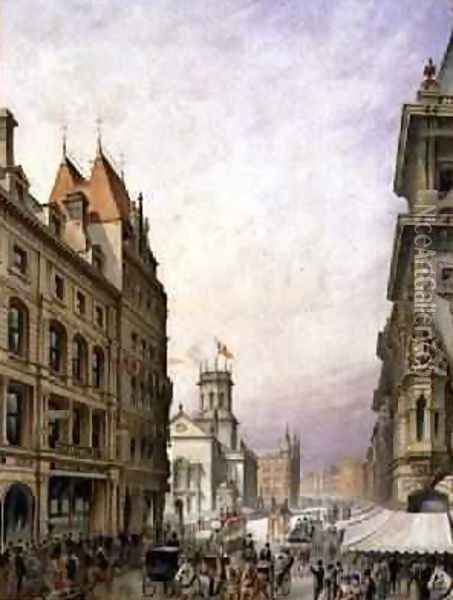 Church Street Liverpool Oil Painting - John Ross Murphy
