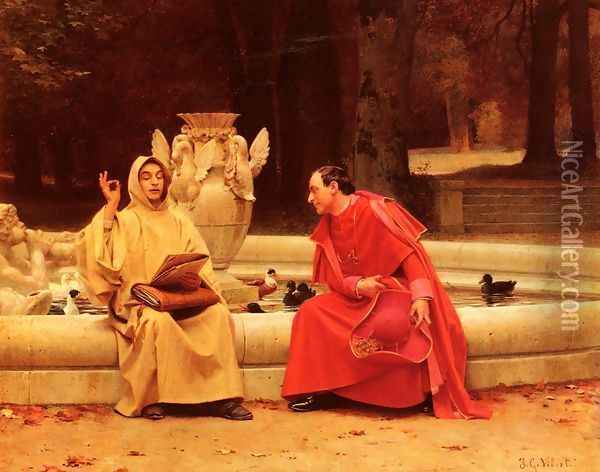 A Fine Point Oil Painting - Jehan Georges Vibert