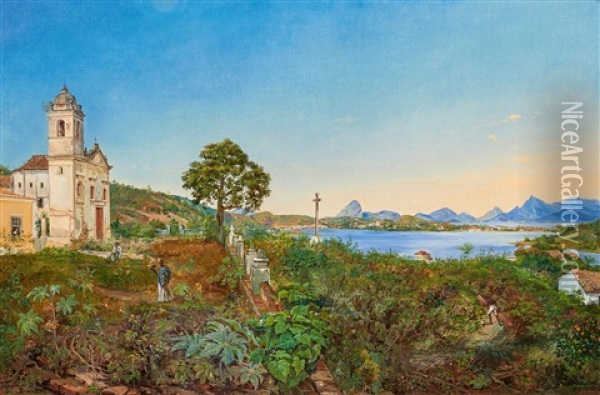 Brasilianische Landschaft Bei Rio De Janeiro (niteroi?) Oil Painting - Otto Grashof
