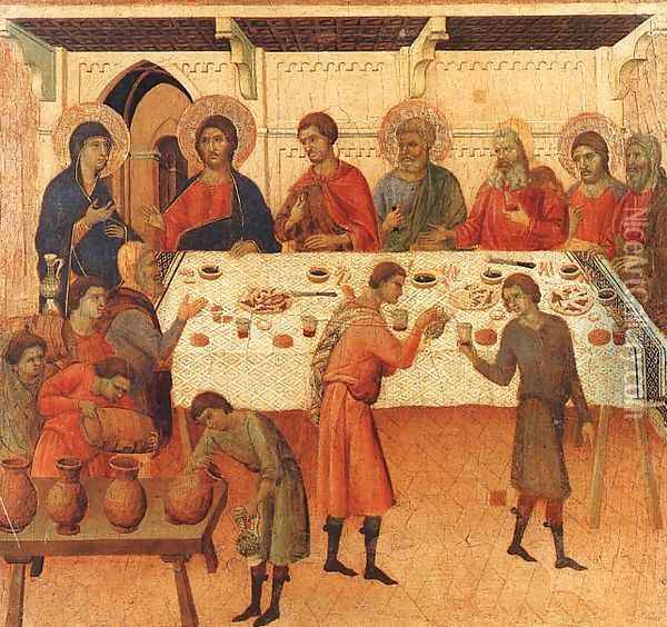 Wedding at Cana 1308-11 Oil Painting - Duccio Di Buoninsegna