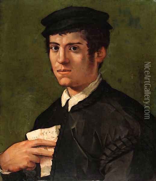Portrait of a man Oil Painting - Jacopo Di Giovanni Di Francesco, Called Jacone