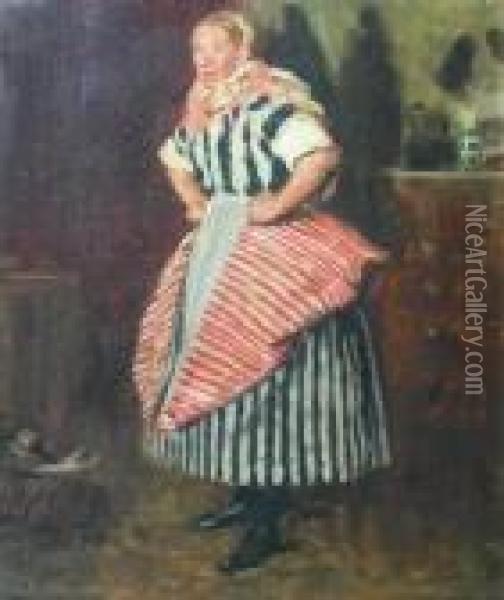 Portrait Of A Fishwife Oil Painting - John Williamson