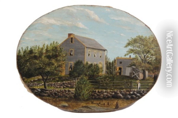 View Of New England Oil Painting - Henry Cook