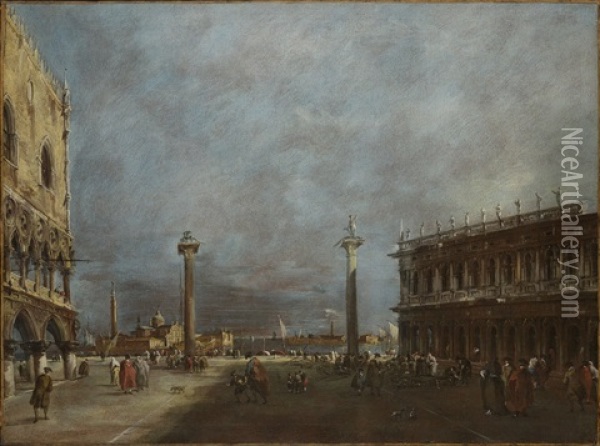 Il Porto Di Pozzuoli Oil Painting - Francesco Guardi