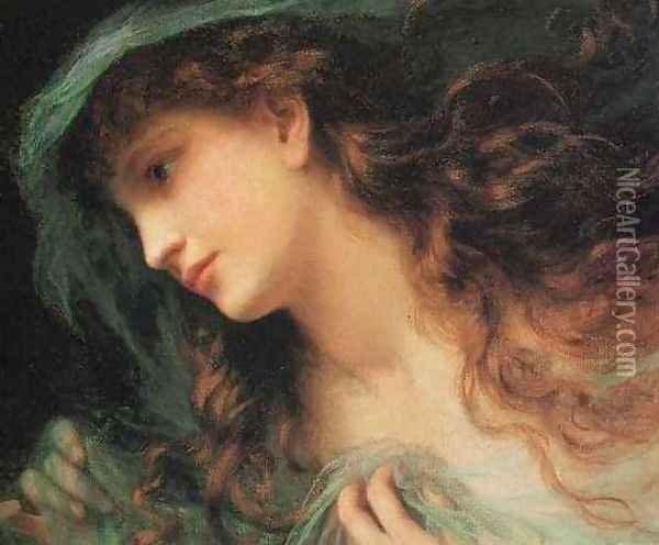 Head of a Nymph Oil Painting - Sophie Gengembre Anderson