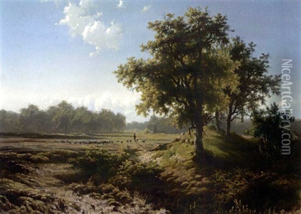A View Of The Veluwe In Summer Oil Painting - Paul Joseph Constantin Gabriel