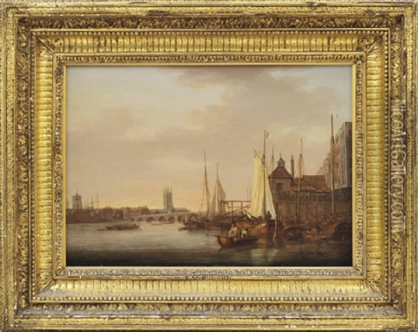 Westminster Bridge Oil Painting - William Anderson