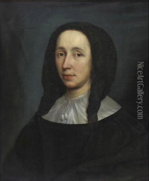 Portrait Of A Lady Oil Painting - Cornelius Janssens Van The Younger Ceulen