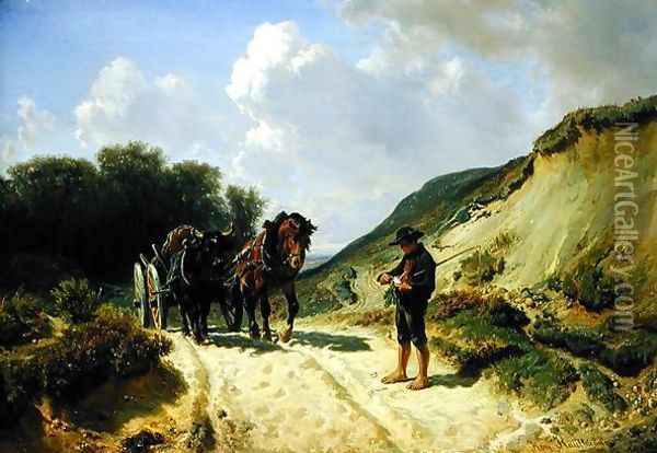Two Types of Harness Oil Painting - Hermann Kauffmann