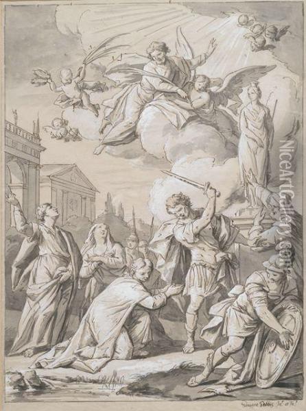 Martyrium Einer Heiligen Oil Painting - Giuseppe De Gobbis