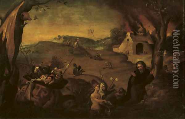 The Temptation of Saint Anthony Oil Painting - Jan Mandijn
