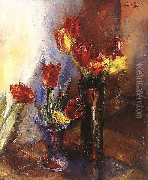 Tulips 1928 Oil Painting - Jeno Paizs Goebel
