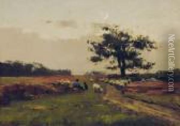 Landschaft Mit Schafer Oil Painting - Willem Cornelis Rip