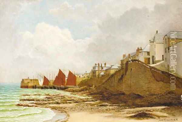 Newlyn, Cornwall Oil Painting - John Mulcaster Carrick