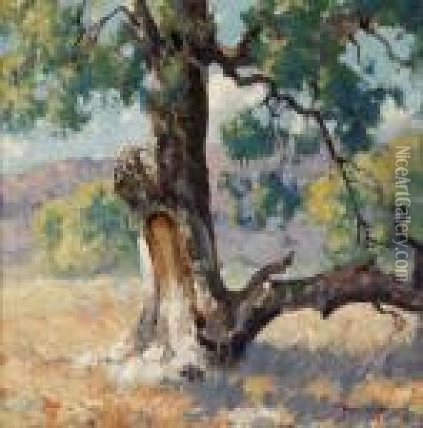Under The Sycamore Oil Painting - Maurice Braun