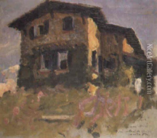 Casa En La Montana Oil Painting - Cecilio Pla