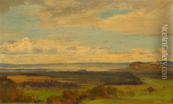 Landscape At Ammersee Oil Painting - Otto Froelicher