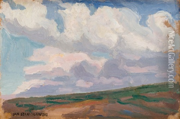 Clouds Oil Painting - Jan Stanislawski