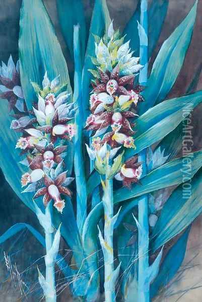 Ginger Plant Oil Painting - Marian Ellis Rowan