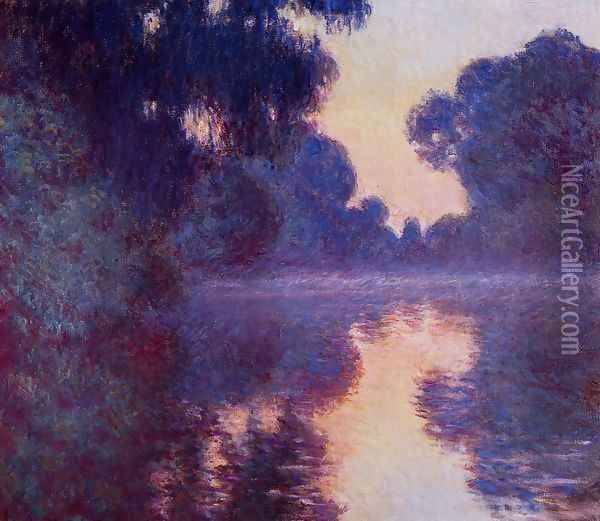 Arm Of The Seine Near Giverny At Sunrise Oil Painting - Claude Oscar Monet