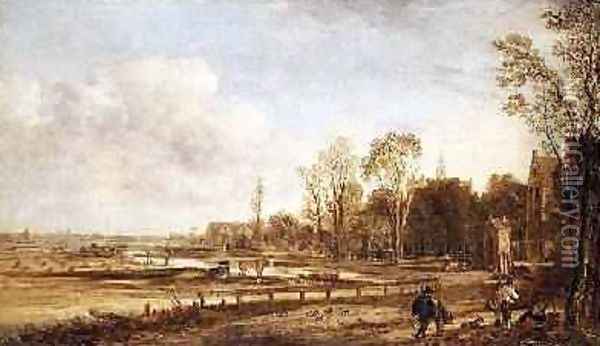 Landscape near Haarlem Oil Painting - Aert van der Neer
