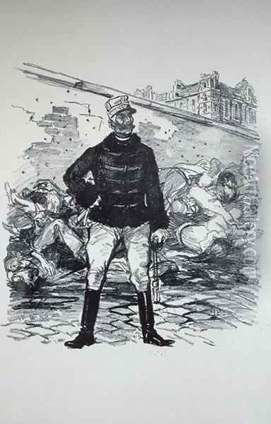General Gaston Auguste 1830-1909 Marquis de Gallifet, in All his Glory Oil Painting - Theophile Alexandre Steinlen