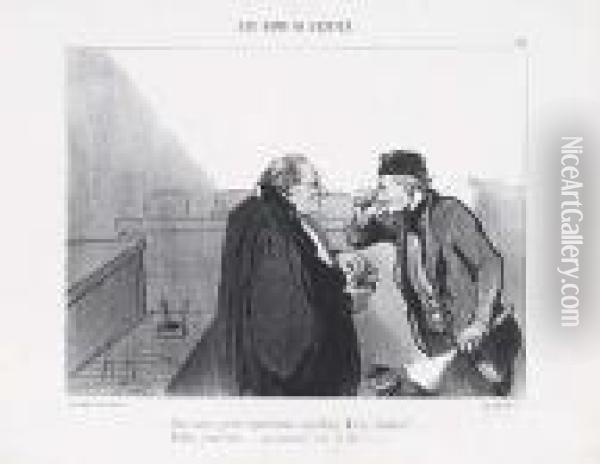 Nous Avons Grande Representation Aujourd'hui Oil Painting - Honore Daumier