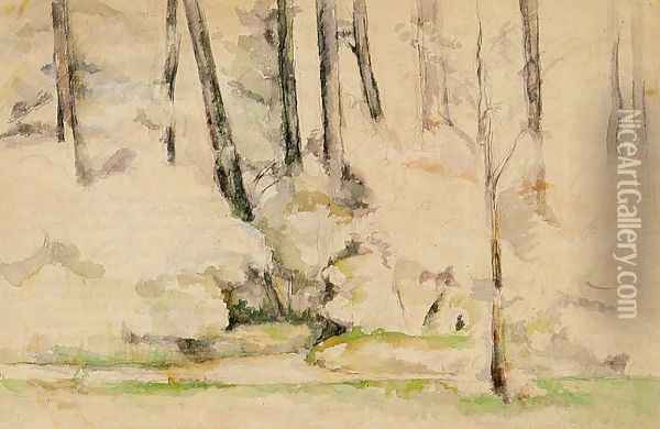 Into The Woods Oil Painting - Paul Cezanne