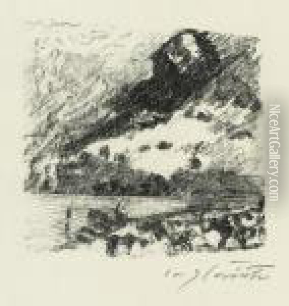 Schweizer Landschaften Oil Painting - Lovis (Franz Heinrich Louis) Corinth