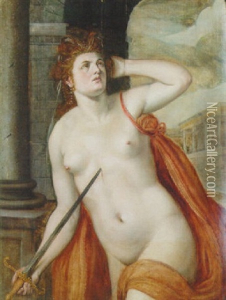 Lucretia Oil Painting - Ernst-Gotthilf Bosse