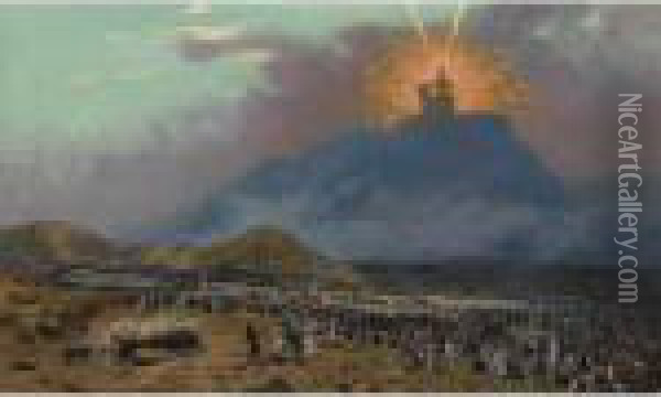 Moses On Mount Sinai Oil Painting - Jean-Leon Gerome