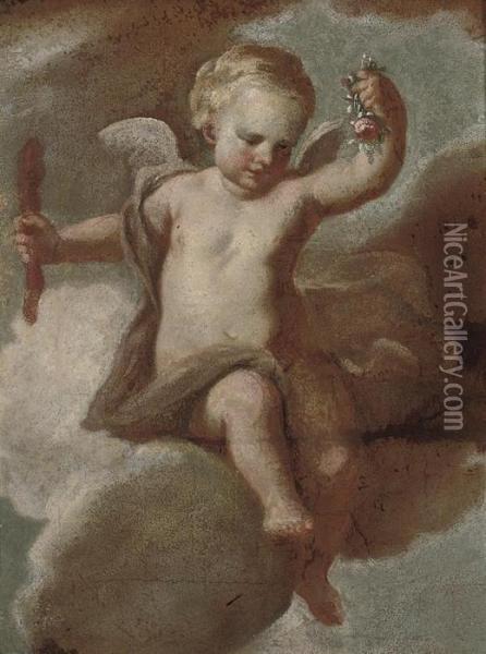 Cupid Oil Painting - Francesco Solimena