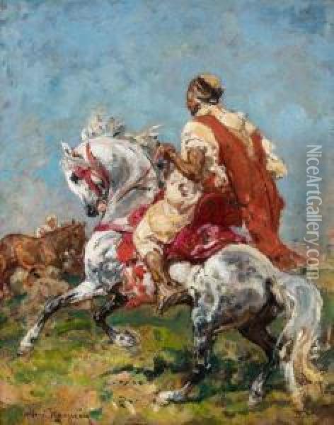 Cavalier Marocain Oil Painting - Henri Julien Rousseau