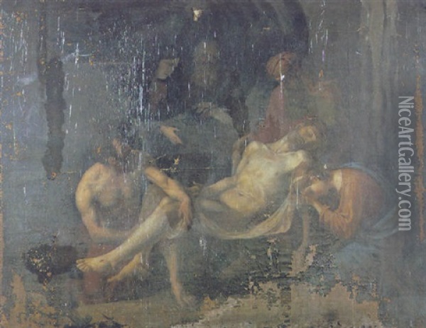 Lamentation Sur Le Christ Mort Oil Painting - Joseph Benoit Suvee